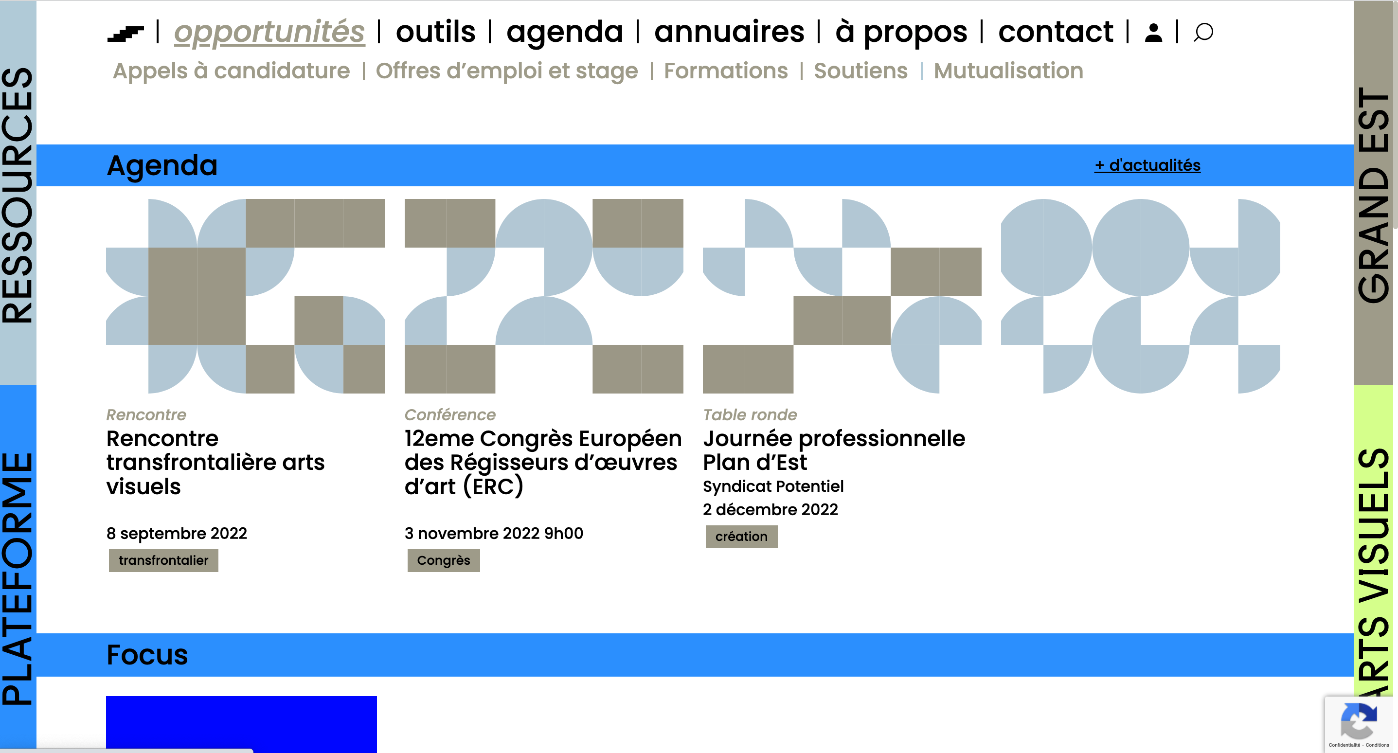 Plateforme Ressources Arts Visuels Grand Est